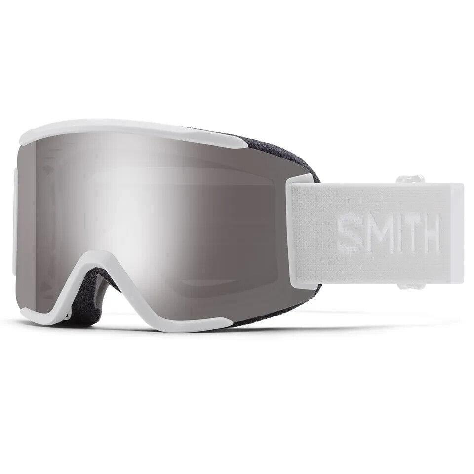Smith Squad Snow Goggles White Vapor Frame Sun Platinum Mirror Lens +bonus Lens