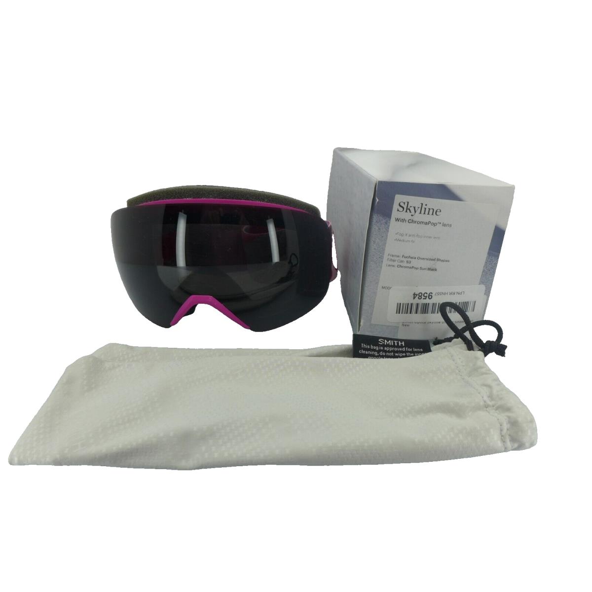 Smith Skyline Fuchsia Ski Goggles Med Fit Chromapop