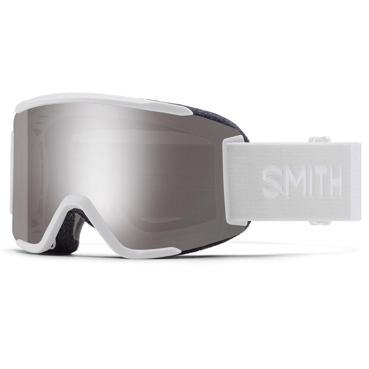 Smith Squad S Snow Goggles White Vapor Frame Sun Platinum Mirror Lens +bonus