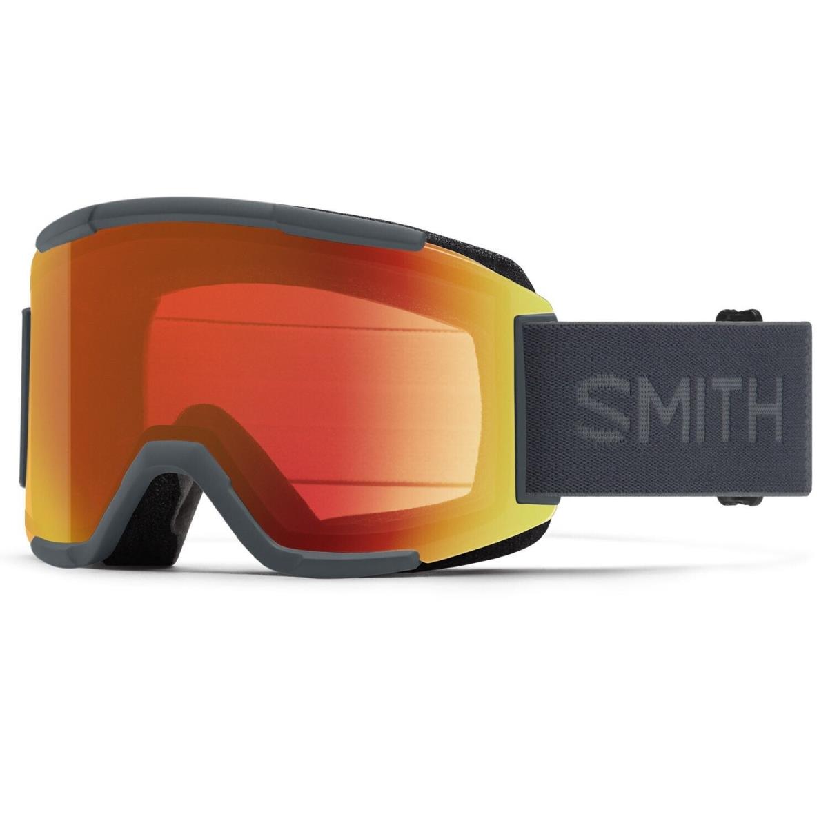 Smith Squad Snow Goggles Slate Frame Everyday Red Mirror Lens +bonus