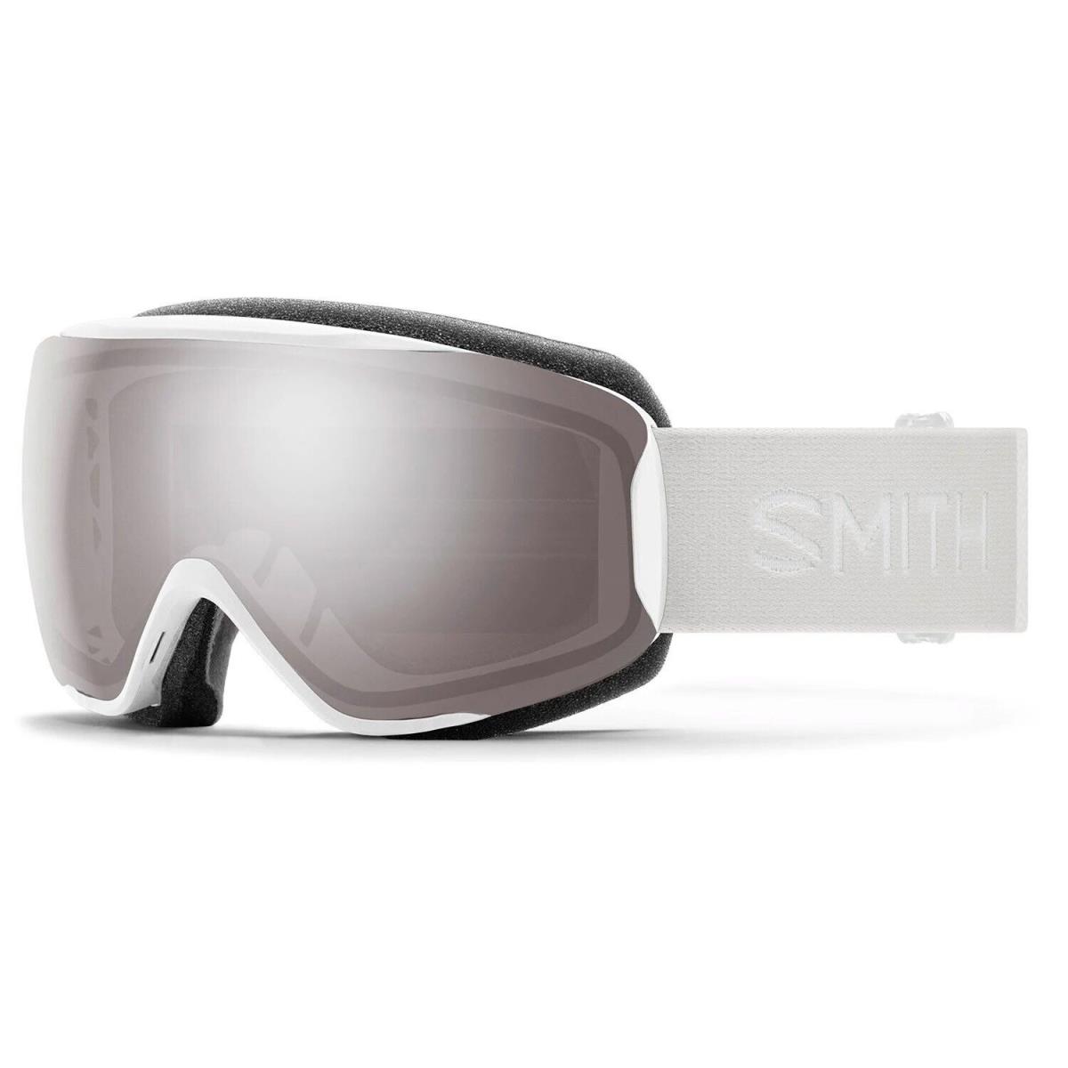 Smith Moment Ski / Snow Goggles White Vapor Frame Sun Platinum Mirror Lens