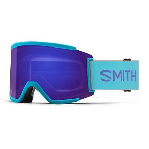 Smith Squad XL Snow Goggles Olympic Blue Frame Chromapop Everyday Violet Mirro - Frame: Olympic Blue, Lens: ChromaPop Everyday Violet Mirror