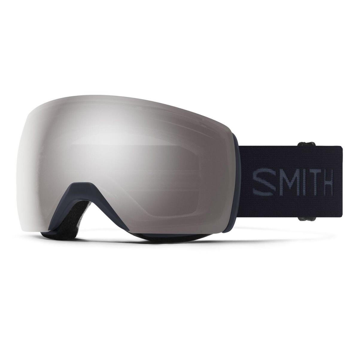 Smith Skyline XL Ski/ Snow Goggles Midnight Navy Frame Sun Platinum Mirror Lens