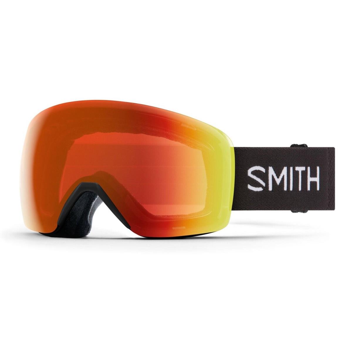 Smith Skyline Ski / Snow Goggles Black Frame Chromapop Everyday Red Mirror Lens