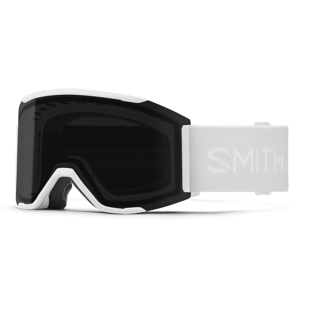 Smith Squad Mag Ski / Snow Goggles White Vapor Chromapop Sun Black + Bonus