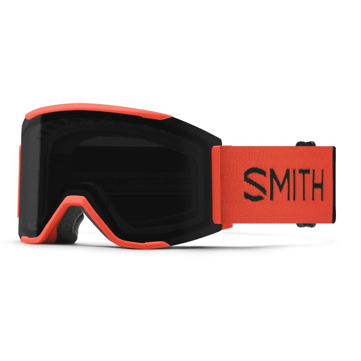 Smith Squad Mag Ski / Snow Goggles Poppy Frame Chromapop Sun Black + Bonus