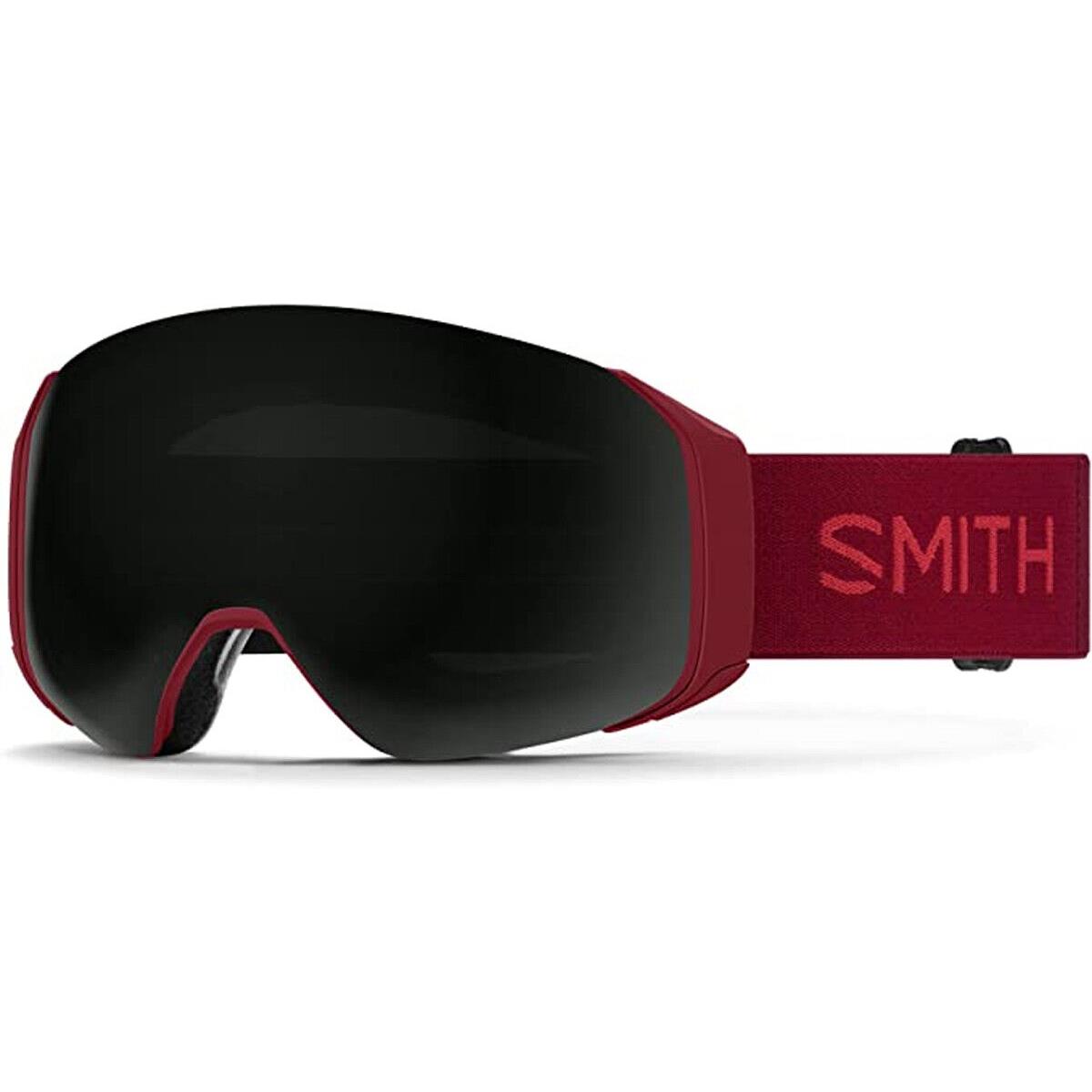 Smith 4D Mag S Sangria Cps Black Mirror Lens Ski Goggles Women`s