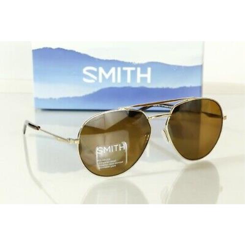 Smith Westgate Sunglasses Gold Frame / Brown Chromapop Polarized Lens