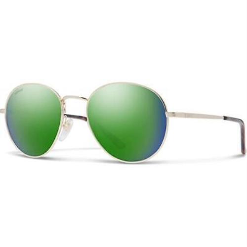 Smith Prep Sunglasses Gold Polarized Green Mirror