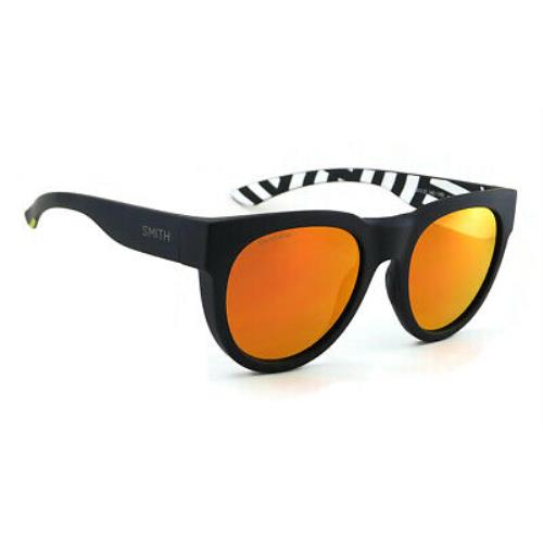 Smith Crusader Sunglasses Squall / Chromapop Red Mirror Lens - Frame: Squall - Black White Pattern, Lens: