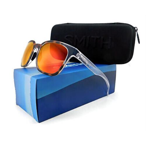 Smith Founder Sunglasses Havana Crystal / Chromapop Red Multilayer Lens - Frame: HAvana / Crystal, Lens: Chromapop Red Multi Layer Mirrored