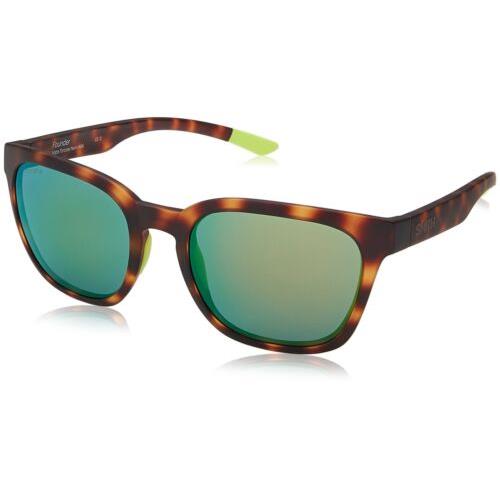 Smith Optics Founder A84 Unisex Sunglasses Tortoise/chromapop Green Mirror 55 mm