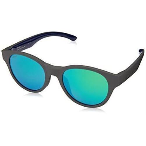 Smith The Snare Sunglasses Matte Smoke Blue with Chromapop Polarized Green Mirro