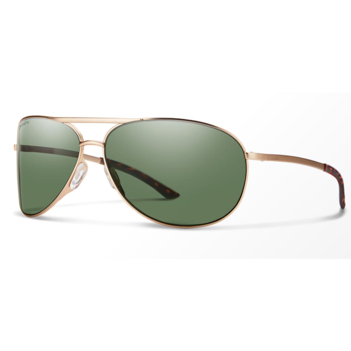 Smith Serpico 2 Sunglasses-matte Gold-grey Green Chromapop Polarized Lens