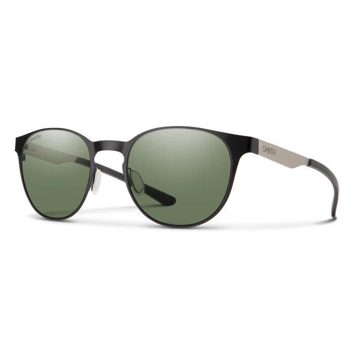 Unisex Smith Eastbank Metal Sunglasses OS Black Silver Gray Green Lens - Frame: Black
