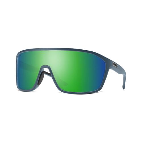 Smith Boomtown Sunglasses Crystal Blue/photochromic Chromapop Green Mirror 99 mm