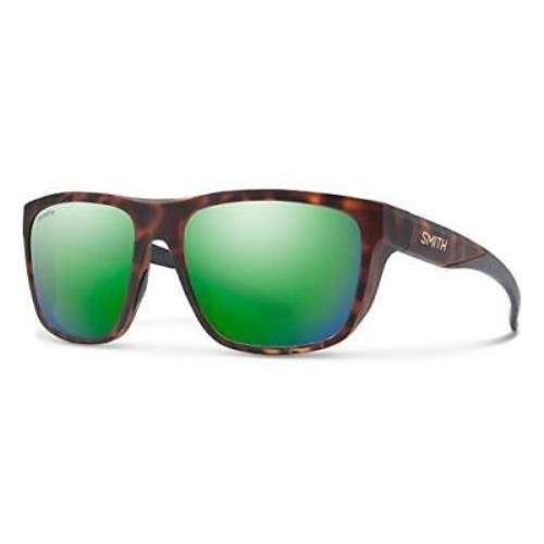 Smith Barra Sunglasses Matte Tortoise Brown Gold/chromapop Polarize Green Mirror