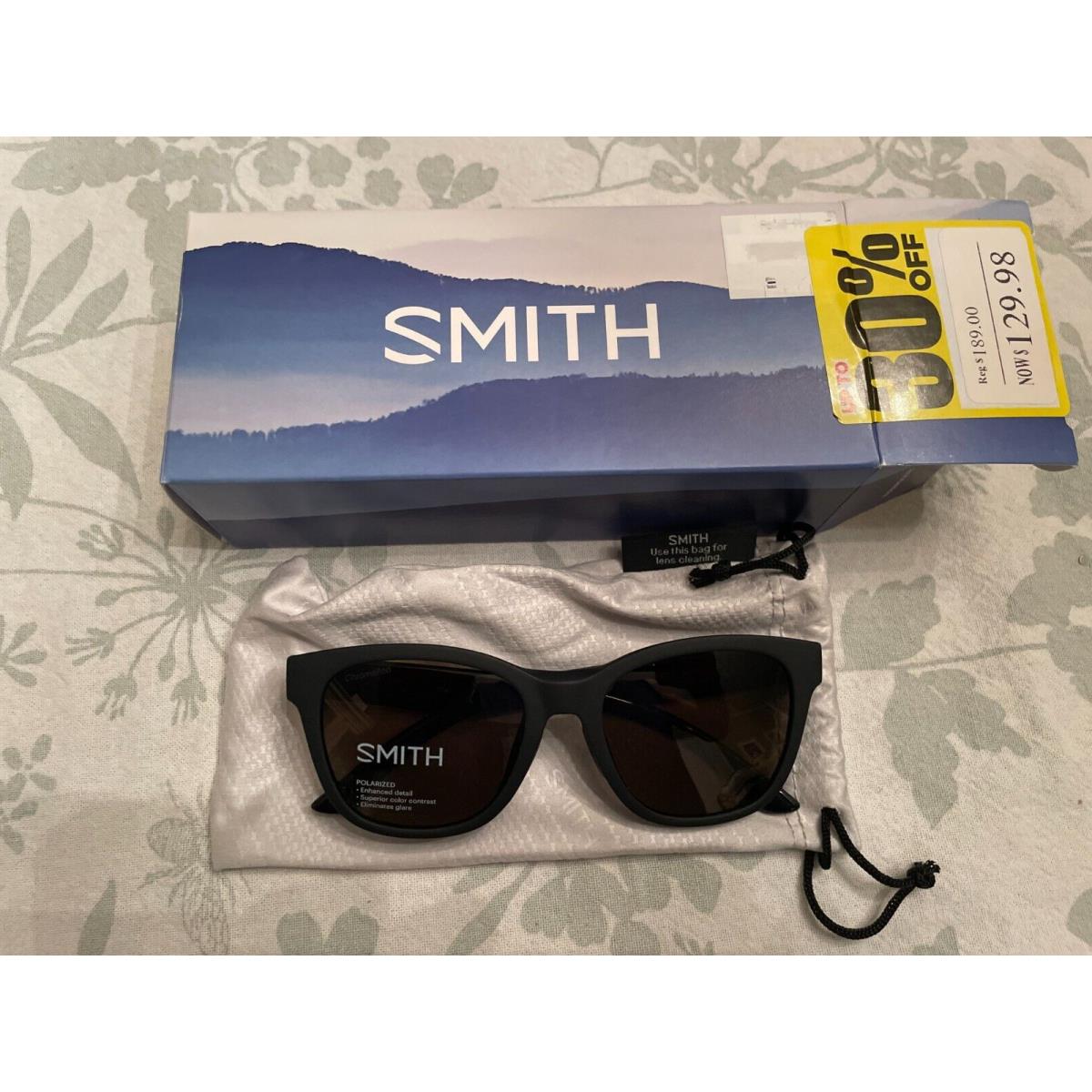 Smith Caper Sunglasses Matte Black Chromapop Polarized Gray Green