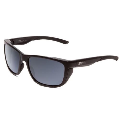 Smith Longfin Unisex Wrap Sunglasses Matte Black/chromapop Polarized Black 59 mm - Frame: Black, Lens: Black