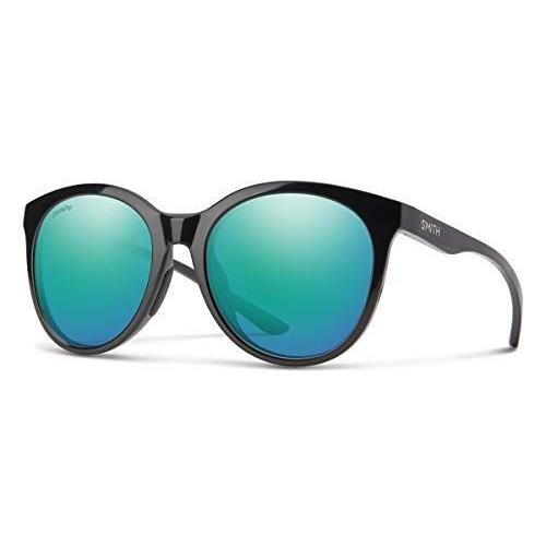 Smith Bayside Cateye Sunglasses Black/chromapop Polarized Opal Blue Green Mirror