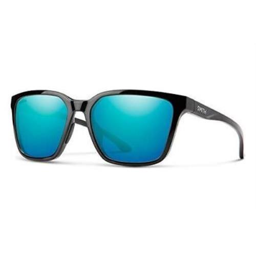 Smith Shoutout Retro Sunglasses Black/chromapop Polarized Opal Blue Green Mirror