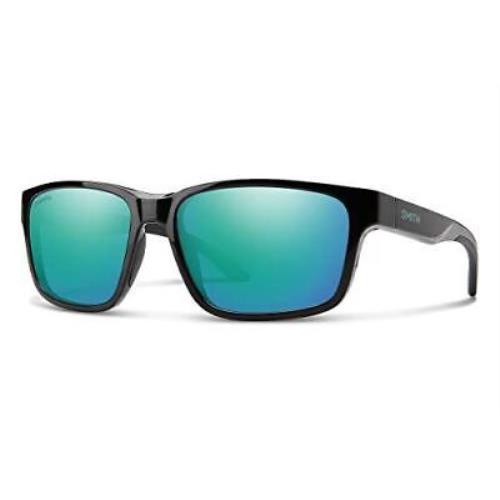 Smith Basecamp Sunglasses Black Jade Green/chromapop Polarized Opal Blue Mirror