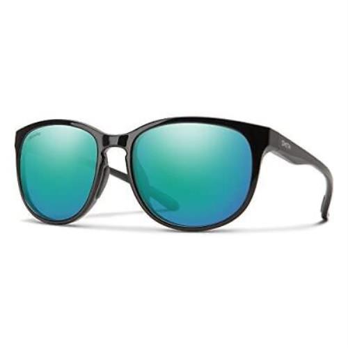 Smith Lake Shasta Cateye Sunglasses Black Chromapop Polarized Opal Blue Mirror