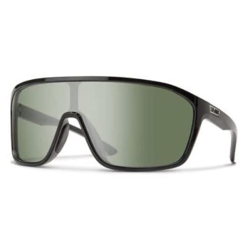 Smith Boomtown Wrap Semi-rimless Sunglasses Black/chromapop Polarized Gray Green