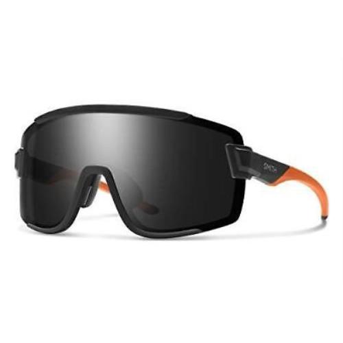 Smith Wildcat Semi-rimless Sunglasses Black Cinder Brown Orange / CP Black Clear