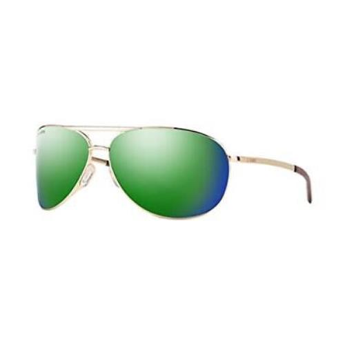 Smith Serpico 2 Lifestyle Sunglasses in Gold Chromapop Polarized Green Mirror