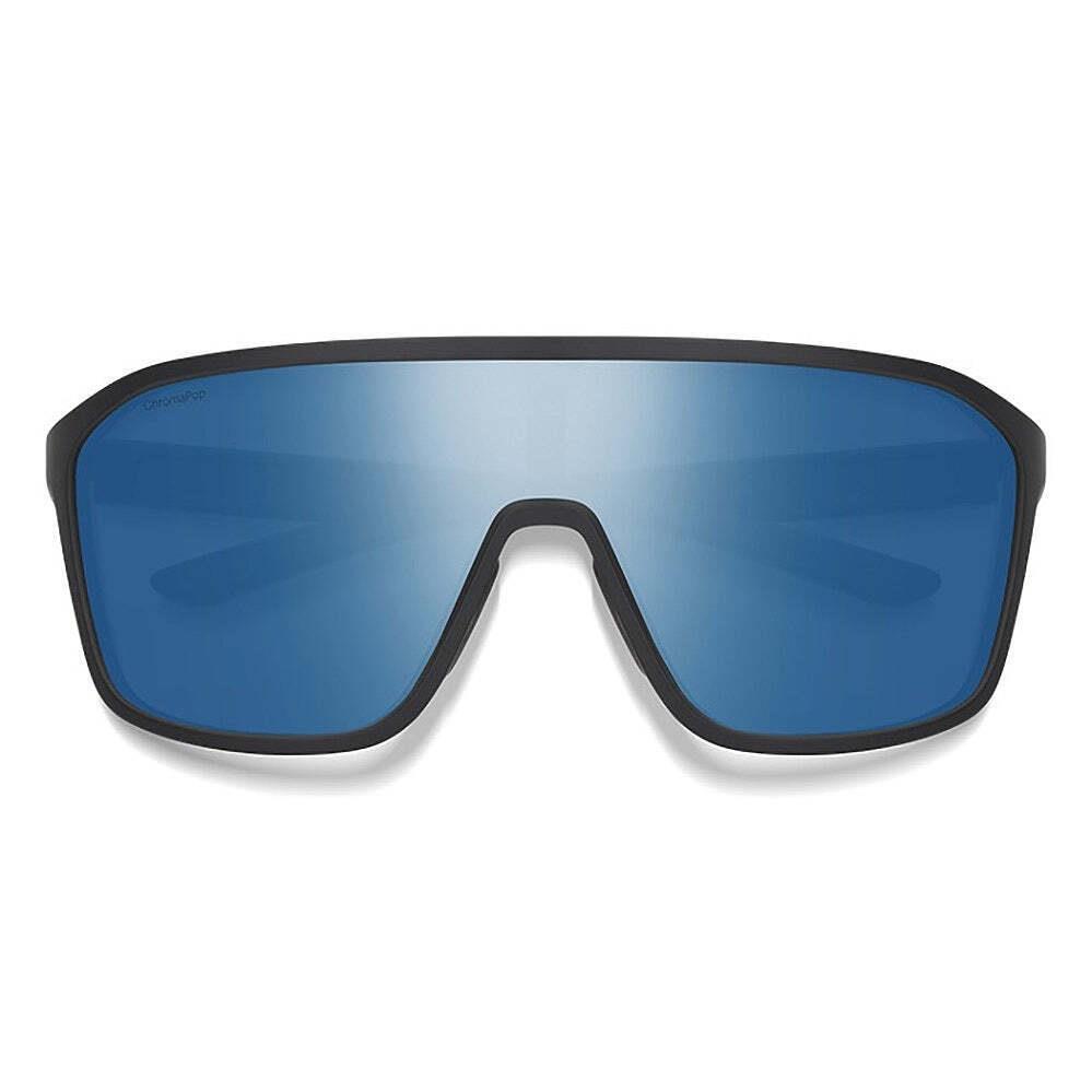 Smith Boomtown Matte Black - Chromapop Polarized Blue Mirror Sunglasses