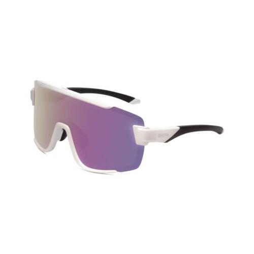 Smith Wildcat Wrap.5-Rimless Sunglasses White/cp Violet Purple Mirror Clear 99mm - Frame: , Lens:
