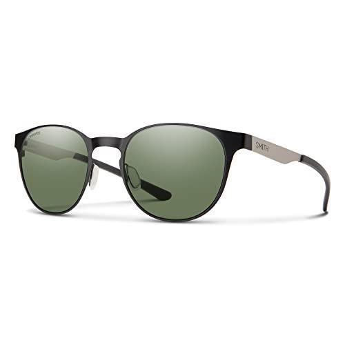 Smith Eastbank Metal Round Sunglasses Black Silver/chromapop Polarize Gray Green