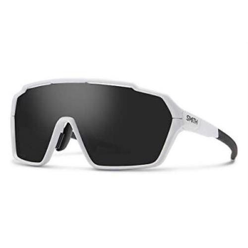 Smith Shift Mag Wrap Semi-rimless Sunglasses in White/chromapop Black+clear Lens