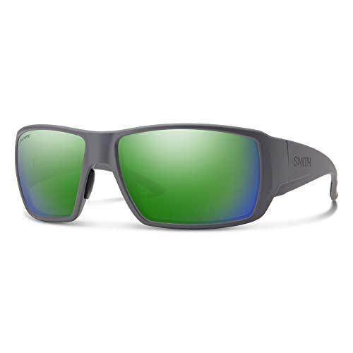 Smith Guides Choice XL Sunglasses Matte Cement CP Glass Polarized Green Mirror