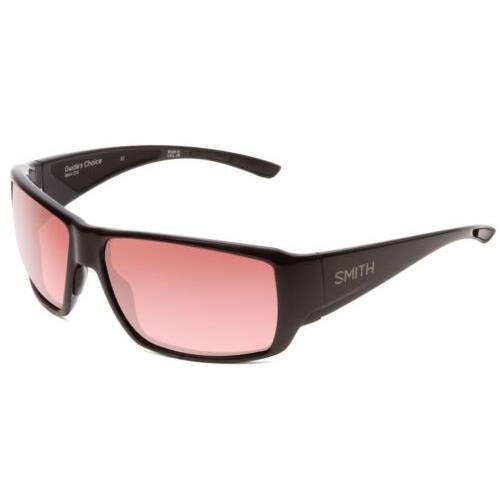 Smith Guides Choice Unisex Sunglasses Gloss Black/pc Ignitor Rose Red Pink 62 mm - Frame: Black, Lens: Red