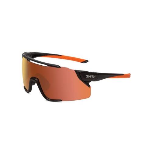 Smith Attack Mag Mtb Rimless Sunglasses Black Cinder/cp Red Mirror/amber 172 mm