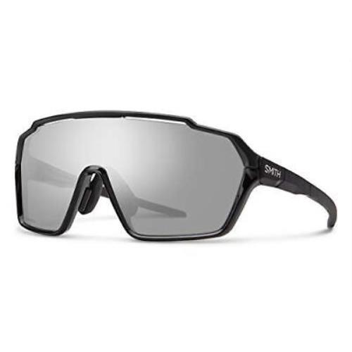 Smith Shift Mag Wrap .5-Rimless Sunglasses Black/chromapop Platinum Mirror+clear