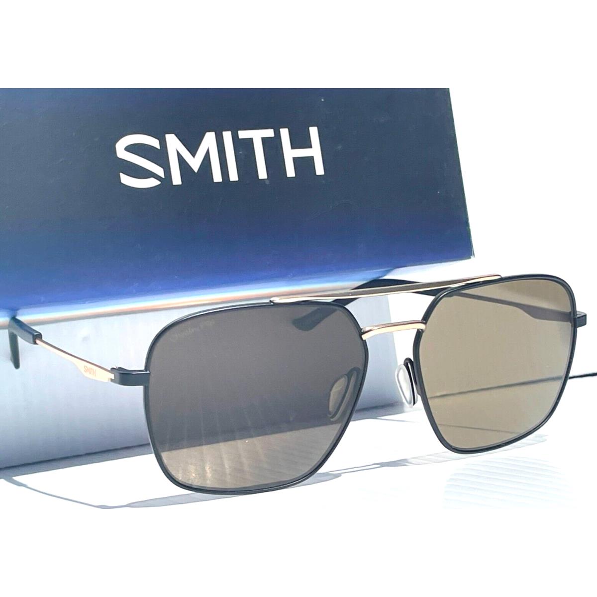 Smith Optics Doubledsam Matte Black Gold Chromapop Brown Lens Sunglass 0I46