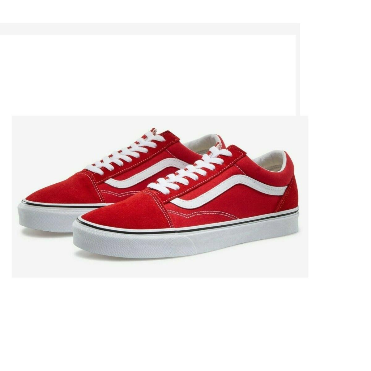 Vans Old Skool Men Racing Red / True White VN0A4BV5JV6 Men`s 4.0WOMEN`S 5.5