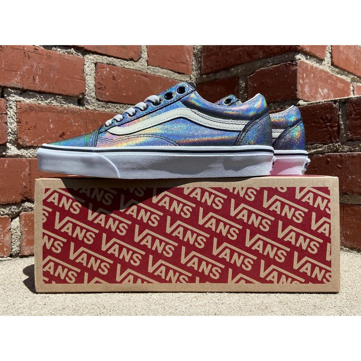 Vans Old Skool Prism Suede Skate Sneaker Men Size 6.5 Women 8 Style VN0A4BV51IF - Silver