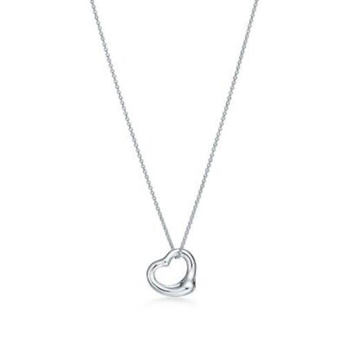 Sterling Silver Open Heart Pendant by Tiffany Co