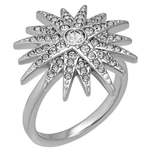 Swarovski Balthus Rhodium Clear Crystals Star Womens Ring Size 9 / 60 - 5095317
