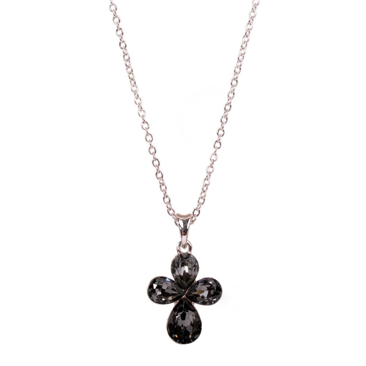 Crystals From Swarovski Four Leaf Clover Pendant Necklace Rhodium Plated 7424s