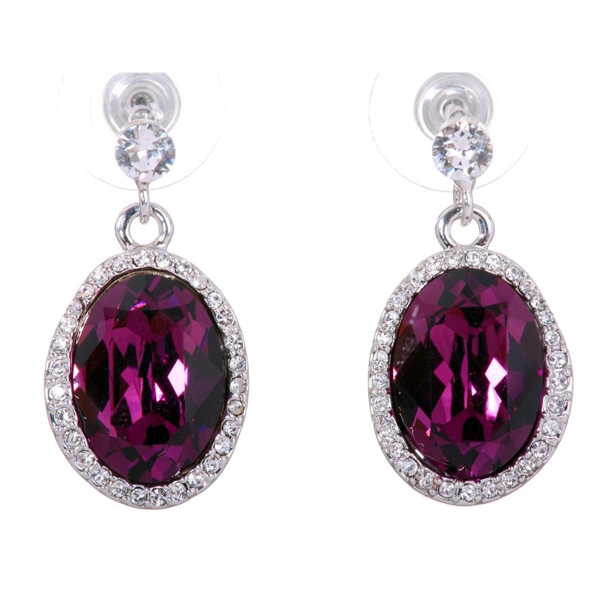 Crystals From Swarovski Calista Christie Halo Earrings Rhodium 7162z