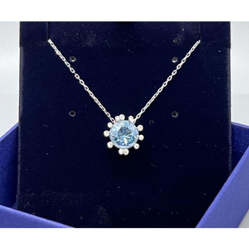 Swarovski Crystal 5479930 Round Aqua Starburst Pendant