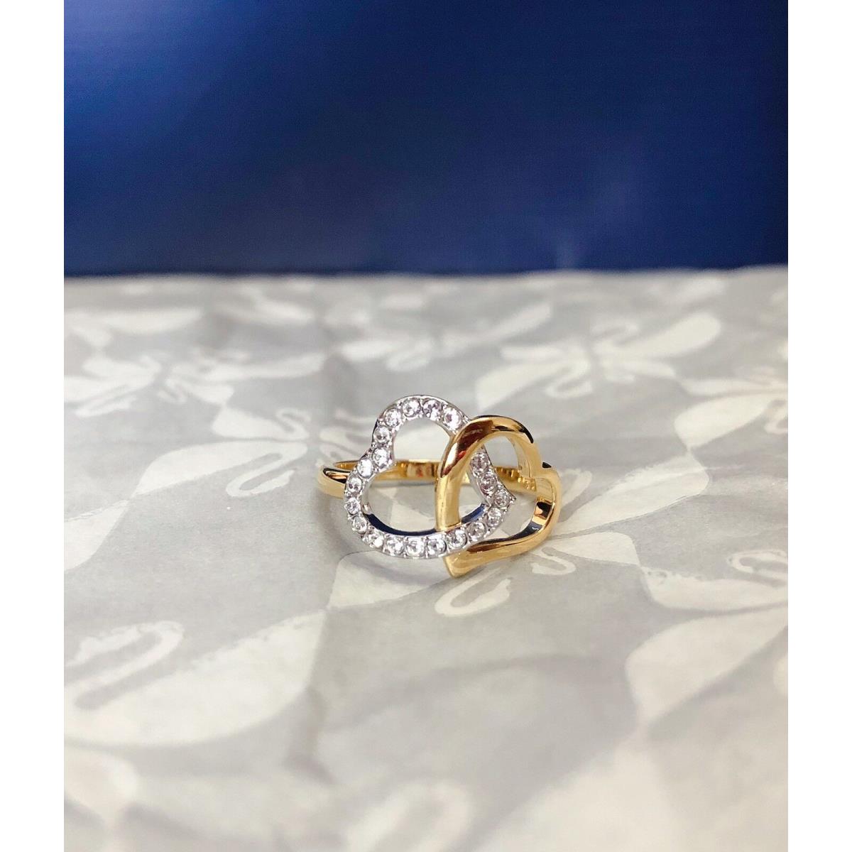 Swarovski 1062711 Crystal Heart Match Ring Gold Silver Size 55 US 7