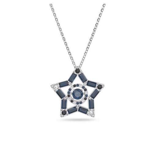 Swarovski Stella Pendant 5620787 Mixed Cuts Star Blue Necklace OP$165