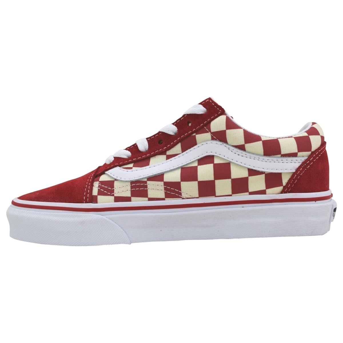 Vans Old Skool Primary Check Red/white VN0A38G1P0T Men`s Size 7.0 Women`s 8.5