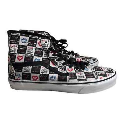 Vans Sk8 Hi Tapered Sneaker Love Letters Black M10.5 W12.0 VN0A4U16B0A